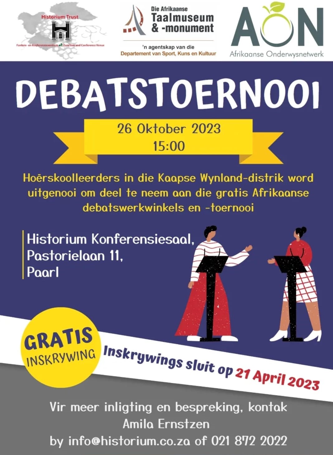 Afrikaans Language Museum & Monument - Debatstoernooi